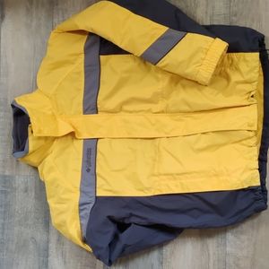 Columbia Sportswear Mens Yellow Windbreaker Jacket Blizzard Bay Size L, EUC